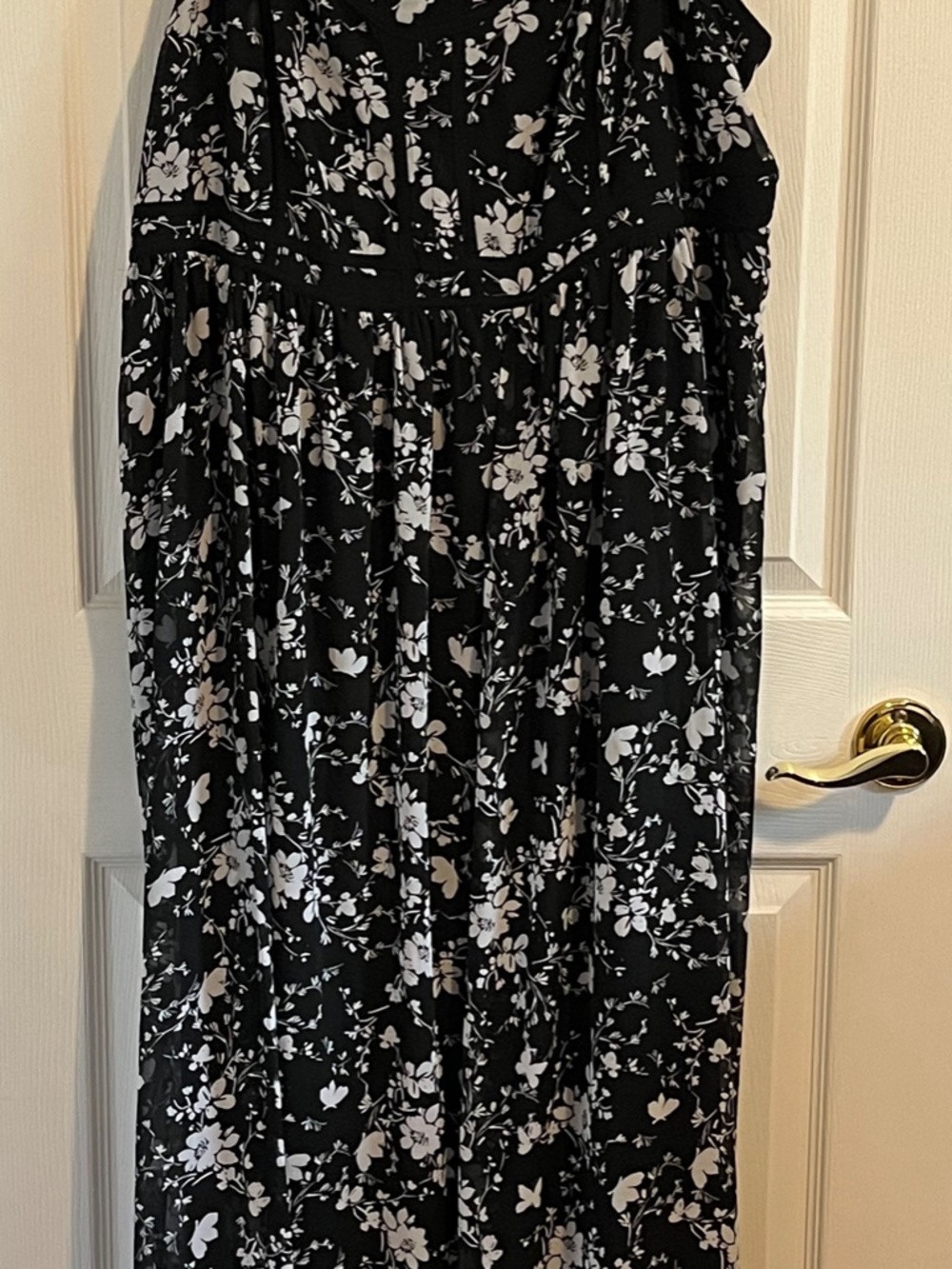 Black and White floral dress - NWT